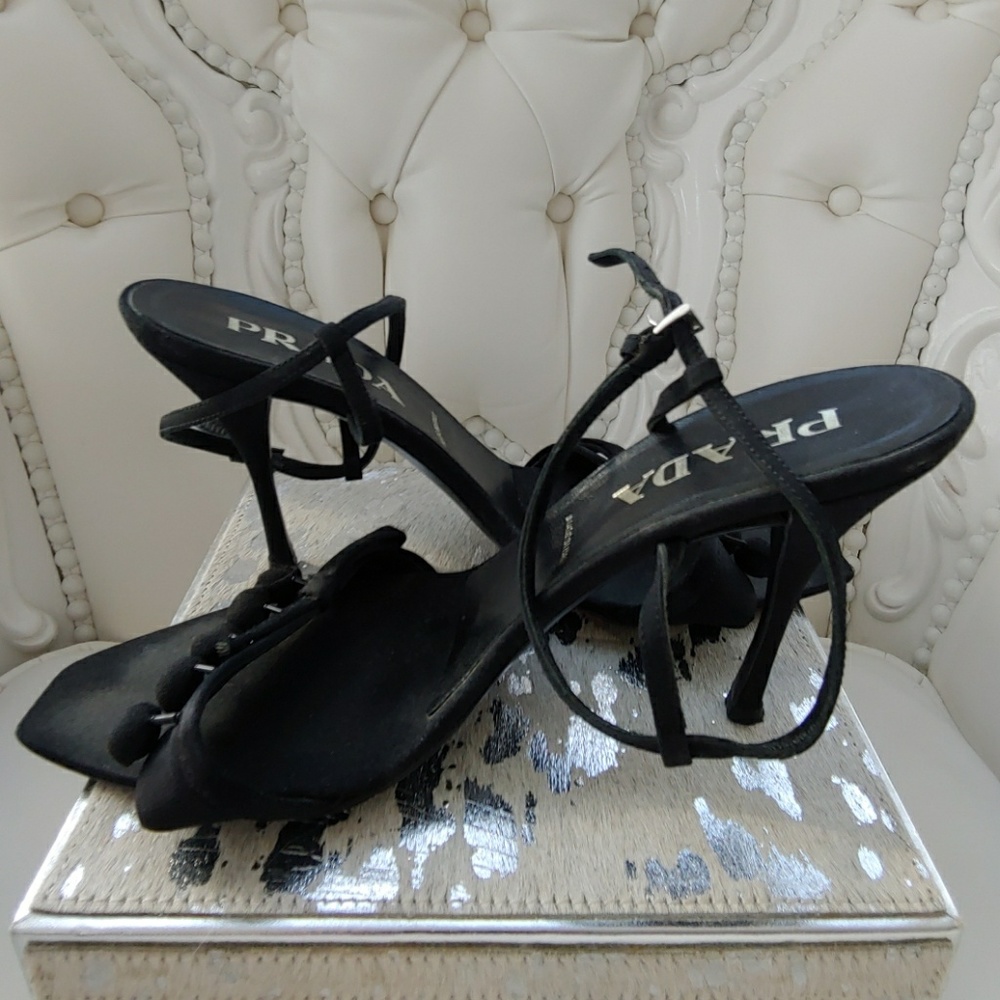 Prada Silk Crepe Sandals